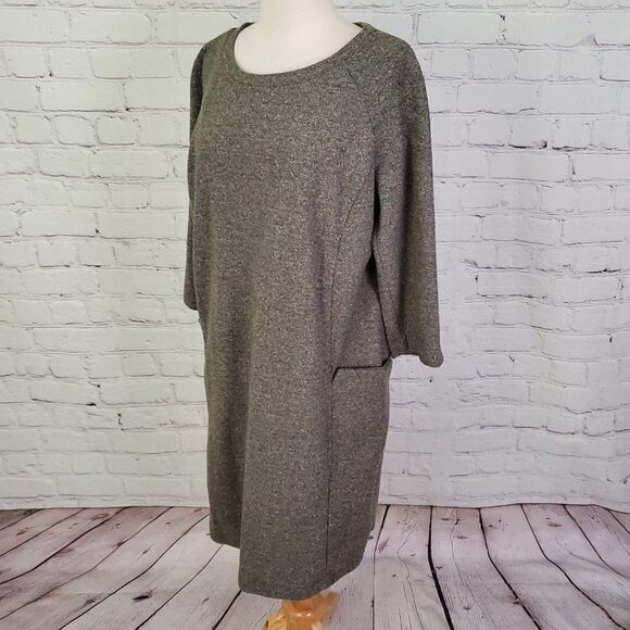 MANGO VIOLETA Gray Taupe Tweed Dress M - Picture 3 of 7